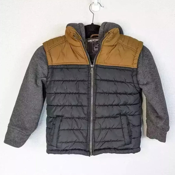 Distortion Other - Distortion Hoodie Coat/Jacket/Puffer Size Kids 5/6 in Caramel / Black/ Gray